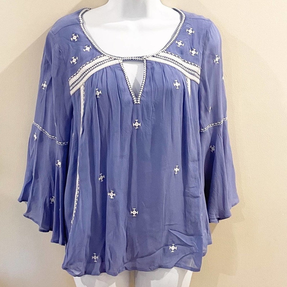 Anthropologie Floreat Adena Peasant Top Boho 6